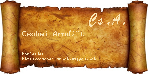 Csobai Arnót névjegykártya